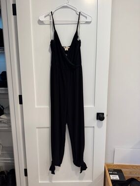 Black Spaghetti-Strap Jumpsuit